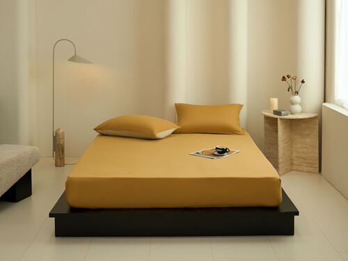 Shu Zunke||Simple 100s solid color pure cotton ceramic brushed long-staple cotton autumn and winter fully wrapped bed cover dust-proof sleeping naked
