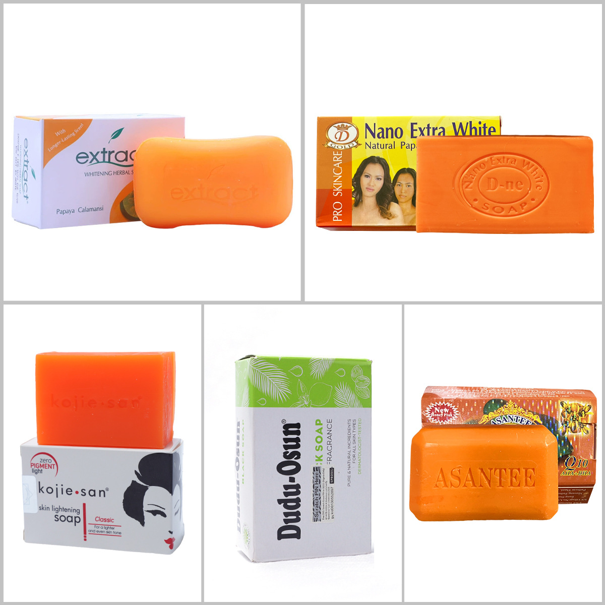 厂家直销外贸木瓜蜂蜜香皂黑皂样品成品批发