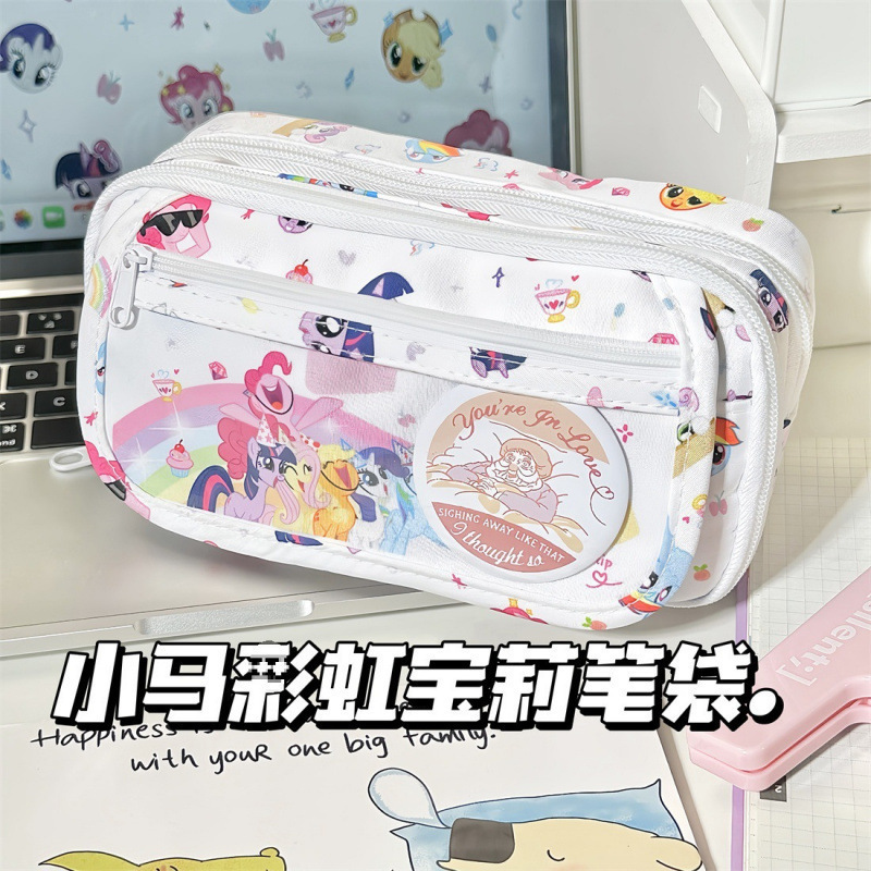 Bolsos de papelería multifuncional para estudiantes de primaria, secundaria y preparatoria, colección grande, corazón de niña, gran capacidad, bolsa de lápices coreana de alto valor