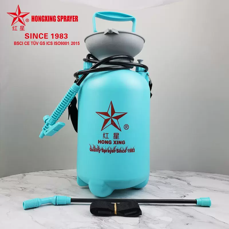 红星牌喷壶园林工具喷雾器农用 5L加厚气压式 消毒洗车打药