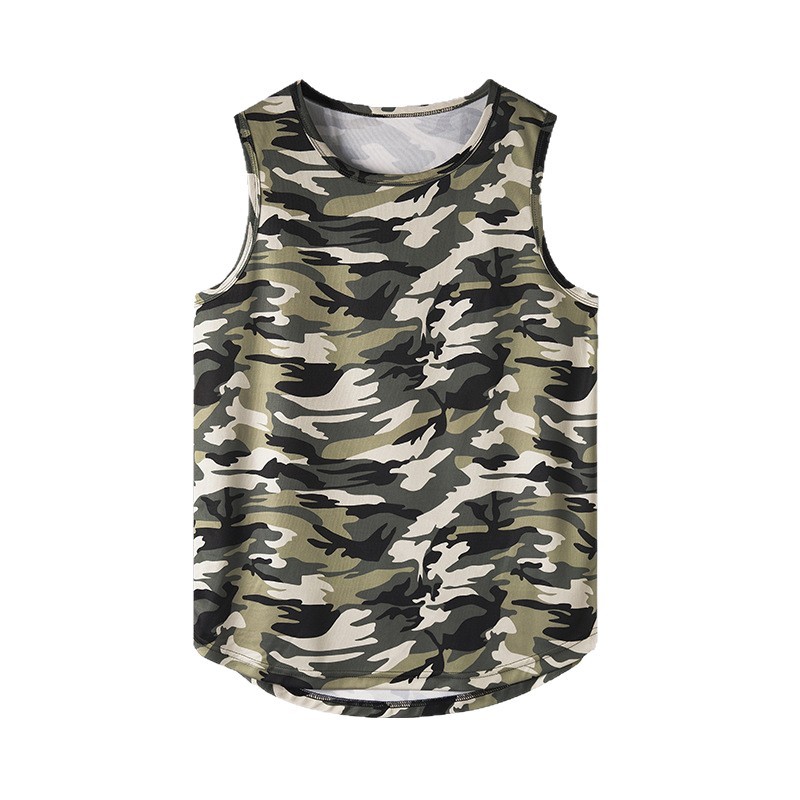 Europa de tamaño transfronterizo de verano chaleco de secado rápido hombre camiseta de base de hombro amplio hombre camiseta suelta sin mangas camiseta deportiva de moda image 6