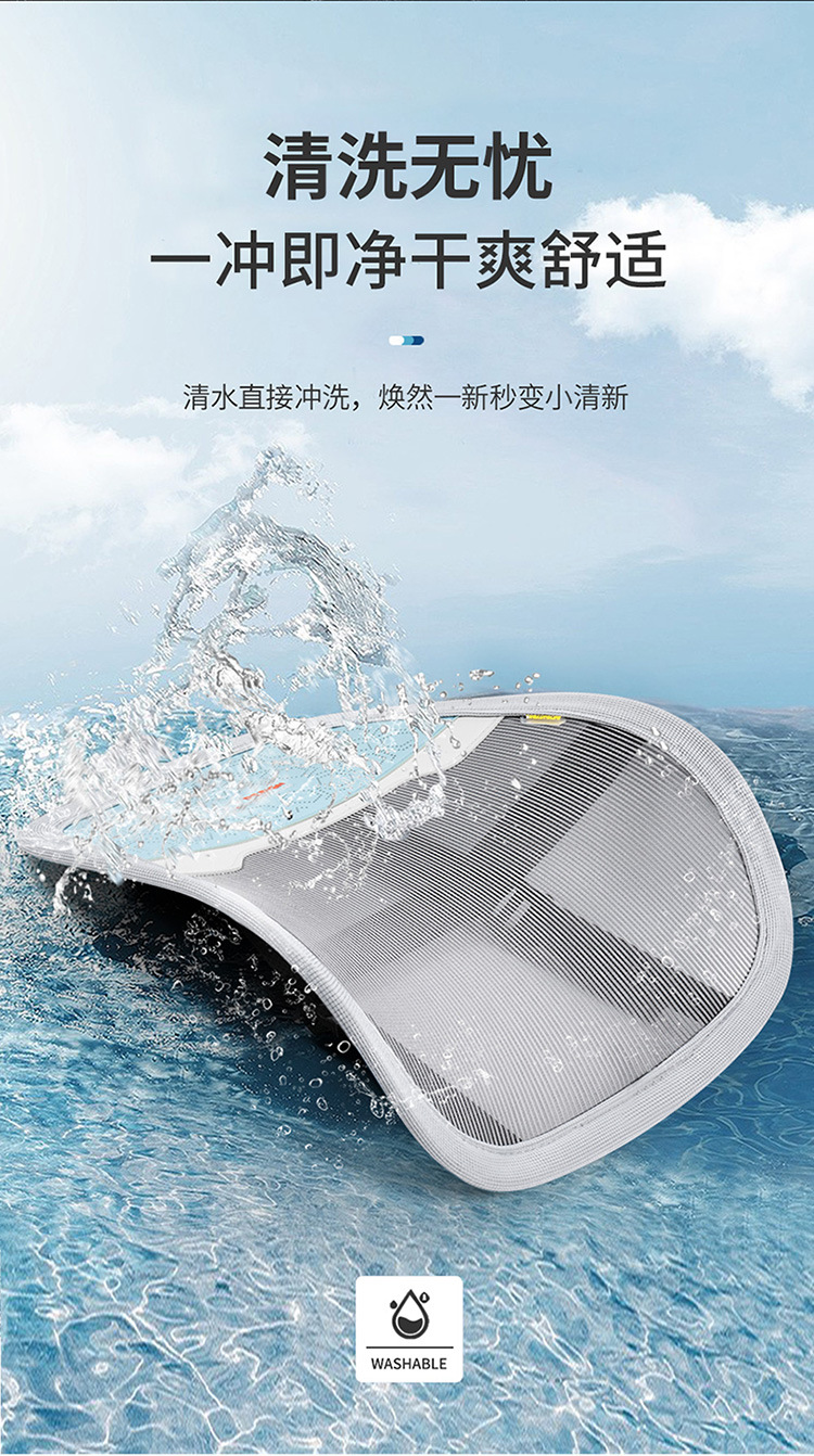 Car Lumbar Support for All Seasons, Anti-Sweat Mesh Breathable Office Sedentary Lumbar Support Cushion, Car Seat Memory Foam Lumbar Support