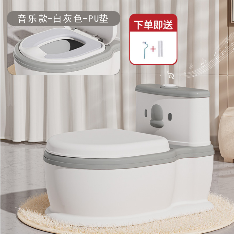 Fuente Fábrica Música de simulación Inodoro para niños Inodoro de simulación para bebés Número ampliado Entrenamiento del urinario para niños y niñas
