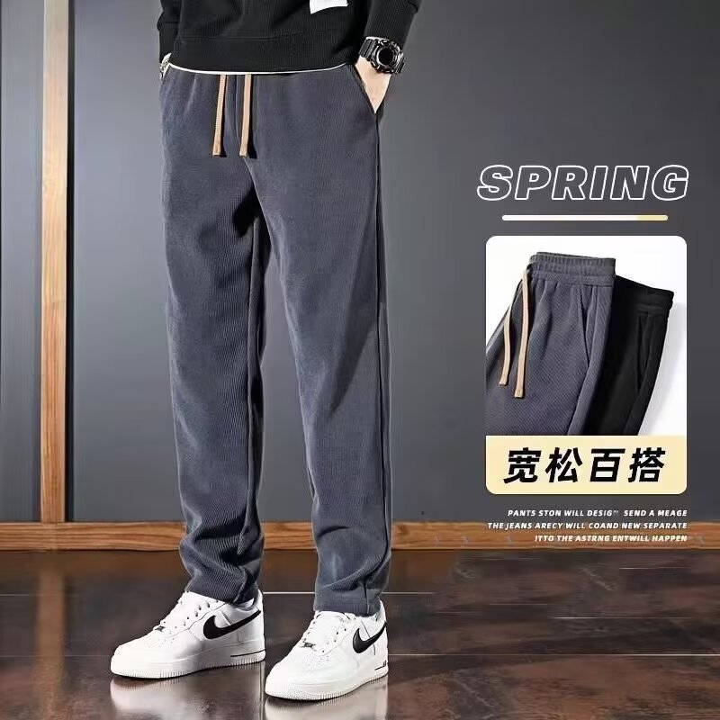 跨境外贸新款春秋季男士休闲裤新款韩版男士休闲裤潮流时尚百搭款|undefined