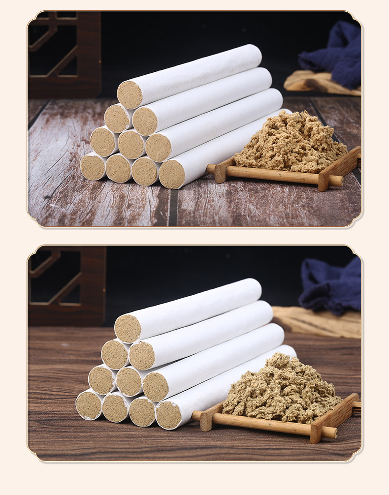 Moxa Stick Ai Tiao 艾条 40:1 Pure Moxa Roll 1.8cm x 20cm for Moxibustion Warming Therapy quality and texture