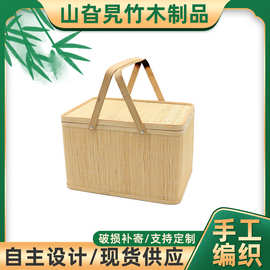 收纳小竹篮粽子礼品包装月饼鸡蛋特产竹篮子手工编织手提竹编篮子