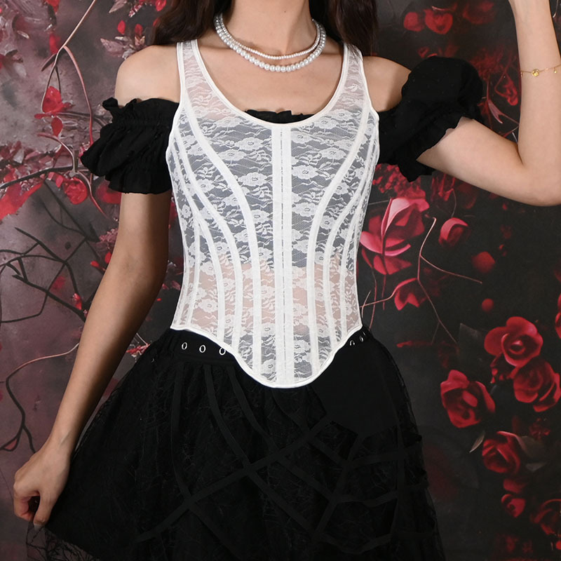 3072 Cross-Border Popular Lace Bra Top Hot Girl Low-Cut Fishbone Shaping Summer Camisole for Women 3072 Cross-Border Popular Lace Bra Top Hot Girl Low-Cut Fishbone Shaping Summer Camisole for Women