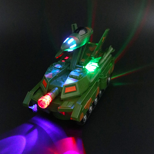 Cross-border electric tank fighter, deformed aircraft, universal travel, lights, music, children's toys, street stalls wholesale