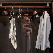悍高 BV系列高级灰木衣挂套装 衣柜收纳五金 整理家装配件衣架子