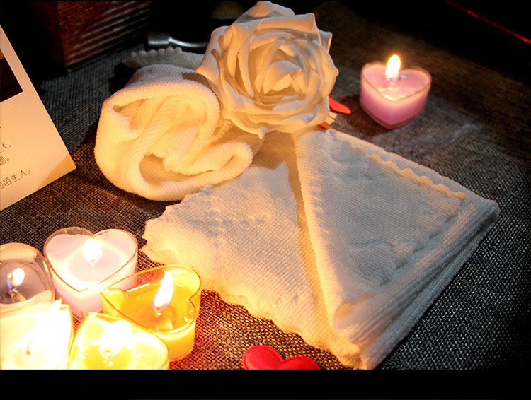 Square Towel Adult Intimacy Accessory 24cm x 24cm White Synthetic Fiber — detail image 21