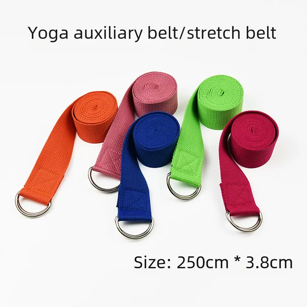 183cm Long, 3.8cm Wide Yoga Mat Stretching Strap, Latin Dance Strap for Splits, Shoulder and Back Stretching, Yoga Strap