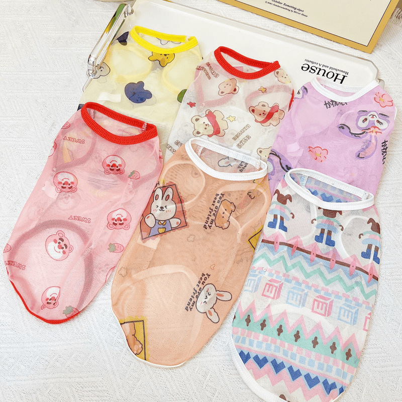 ペット犬猫用メッシュ抜け毛防止ベスト服、コーギー用涼しい服、薄手抜け毛防止、涼しく通気性あり|undefined