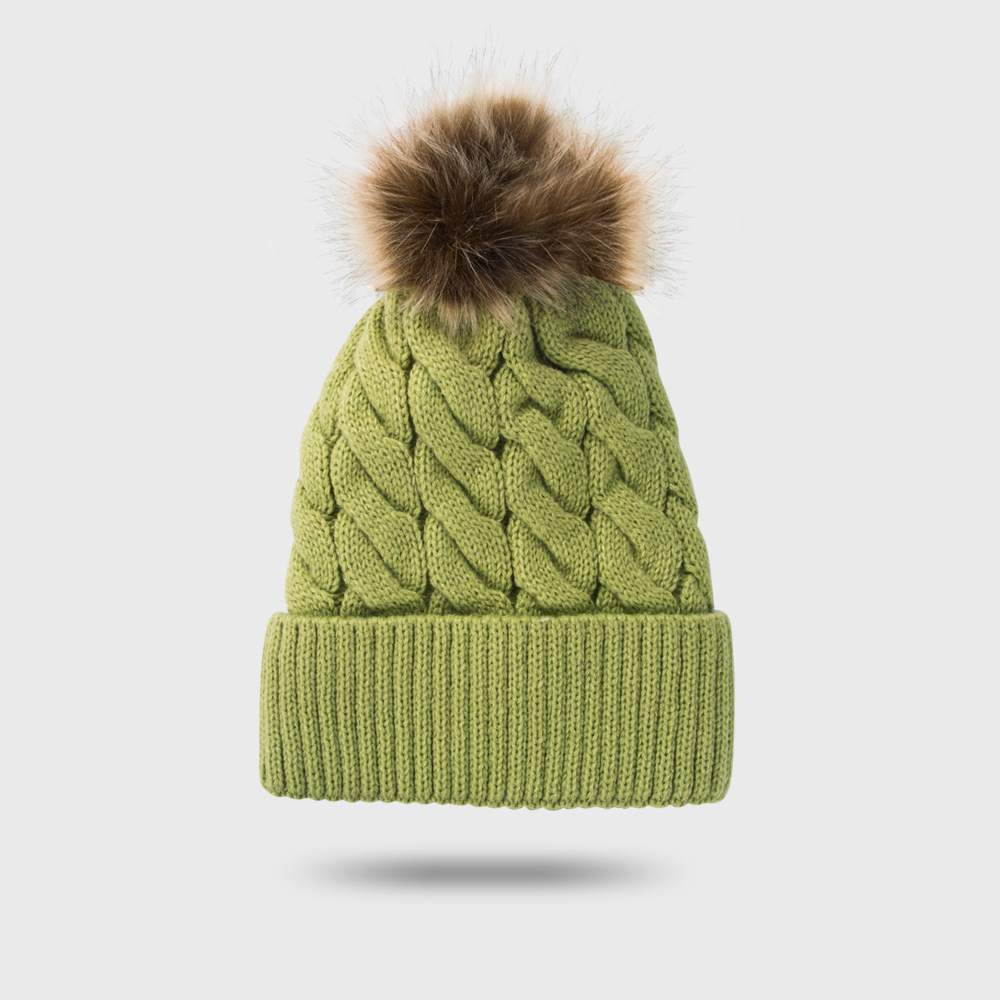 219g Weight Anniversary, Outdoor, Travel, Birthday, Festival, Sports, Shopping Occasion Solid Color Pattern Unisex Gender Basic Style Grey, White, Beige, Pink, Green, Wine Red, Yellow, Black Color One Size Size New Style Woolen Cap Thickening Velvet Keeping Warm Solid Color Fur Ball Head Cap Korean Knit Hat Wholesale 3