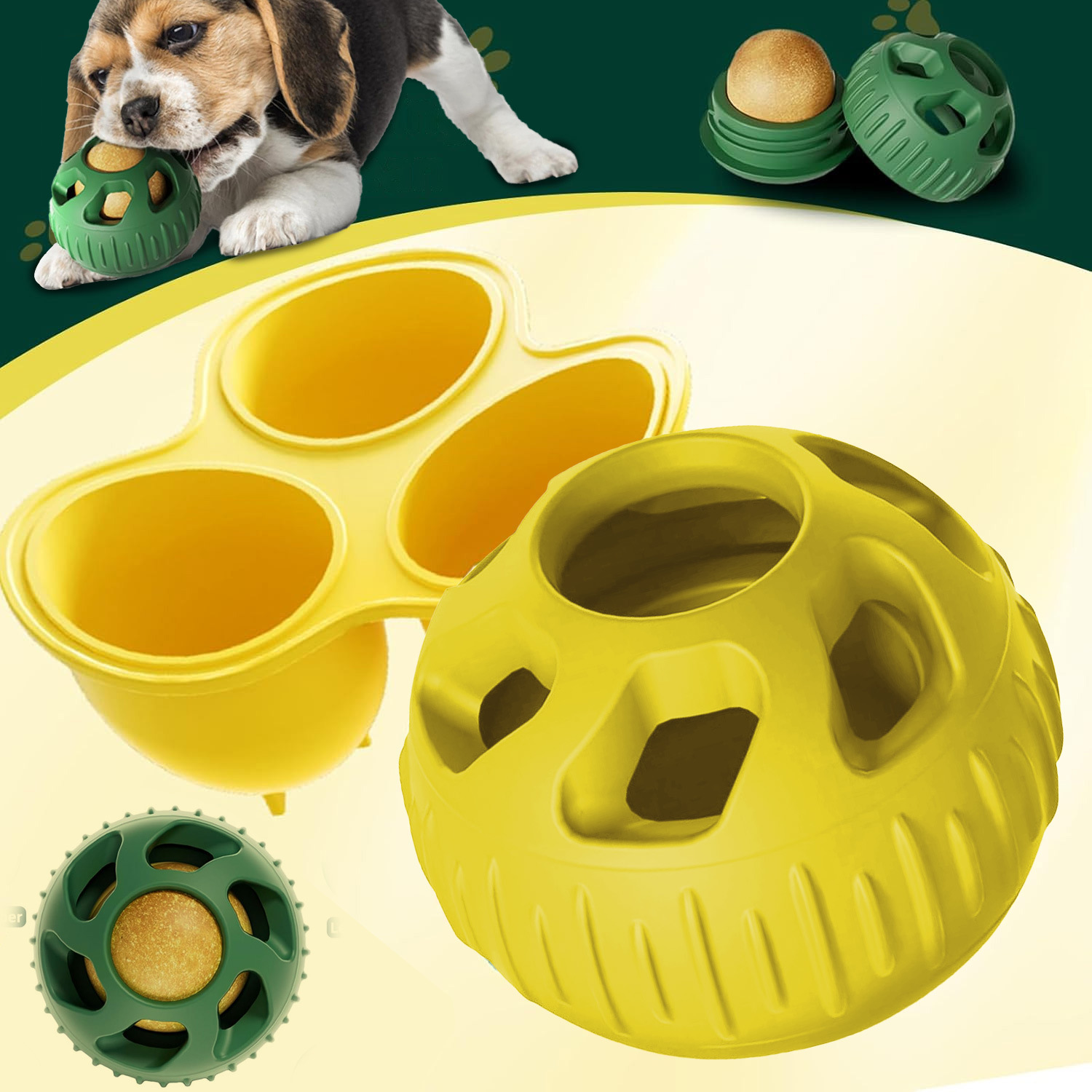 Molde de bola de comida lenta amarilla