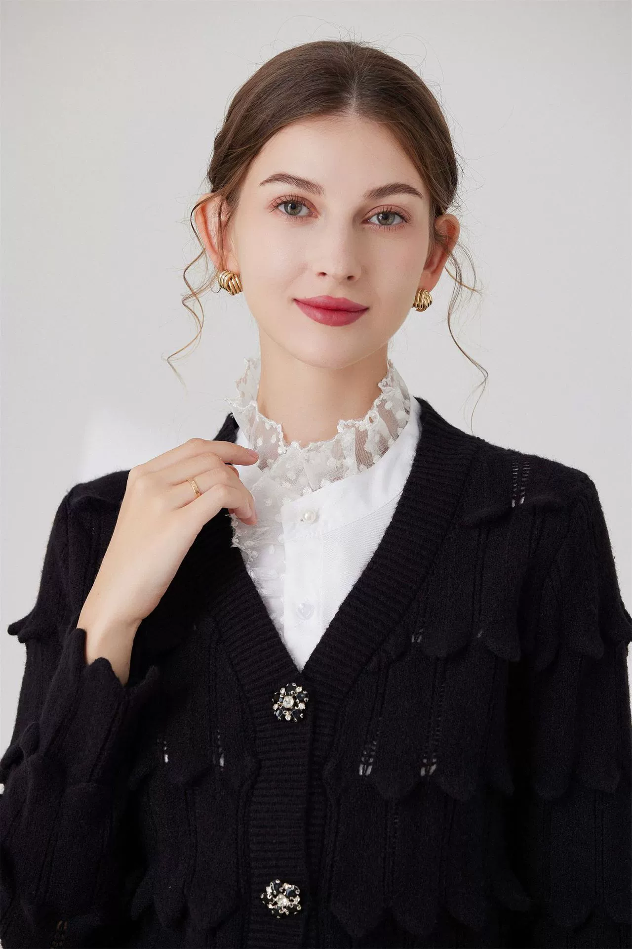 Cute white false collar, shirt