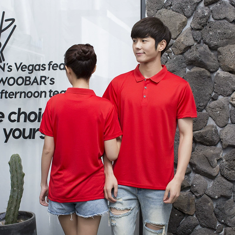 Рекламная рубашка поло дышащий Удобный комбинезон с коротким рукавом корпоративная деловая культура рубашка футболка для печати логотипа оптом