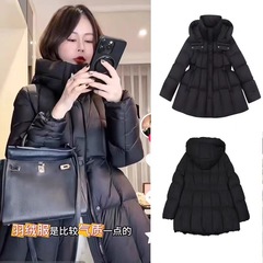 白鸭绒羽绒服女2025冬新款气质收腰修身显瘦连帽时尚保暖加厚外套