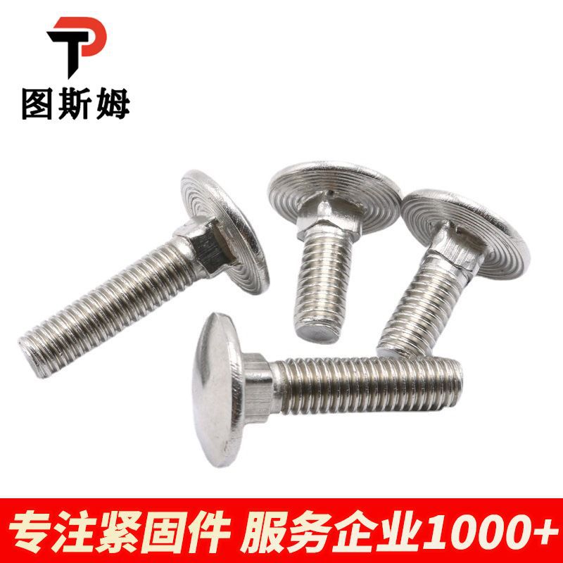 201 pernos de carro de acero inoxidable tornillo de acero inoxidable cabeza redonda cuello cuadrado cabeza pequeña M6M8M10 tornillo de carro