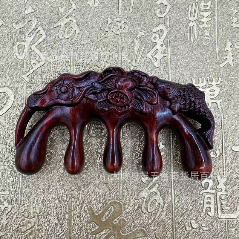 檀木櫛紫檀木質マッサージ櫛檀木寛歯櫛巻き櫛紫檀寛歯櫛緑檀木櫛|undefined