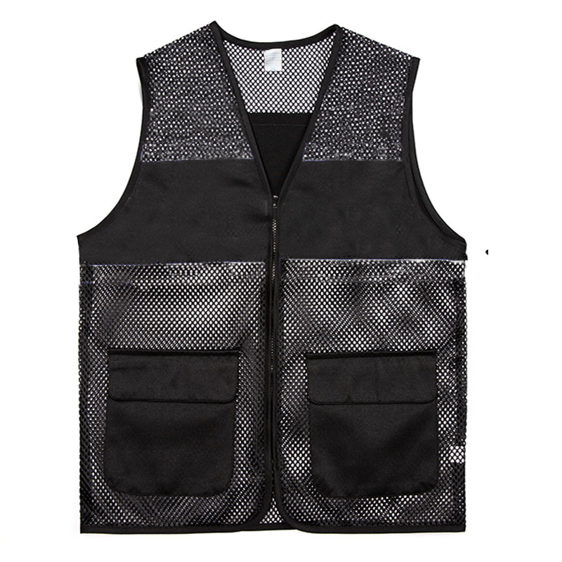 Tela de malla transpirable voluntario chaleco de trabajo personalizado chaleco reflectante voluntario ropa de seguridad personalizada impresión lo