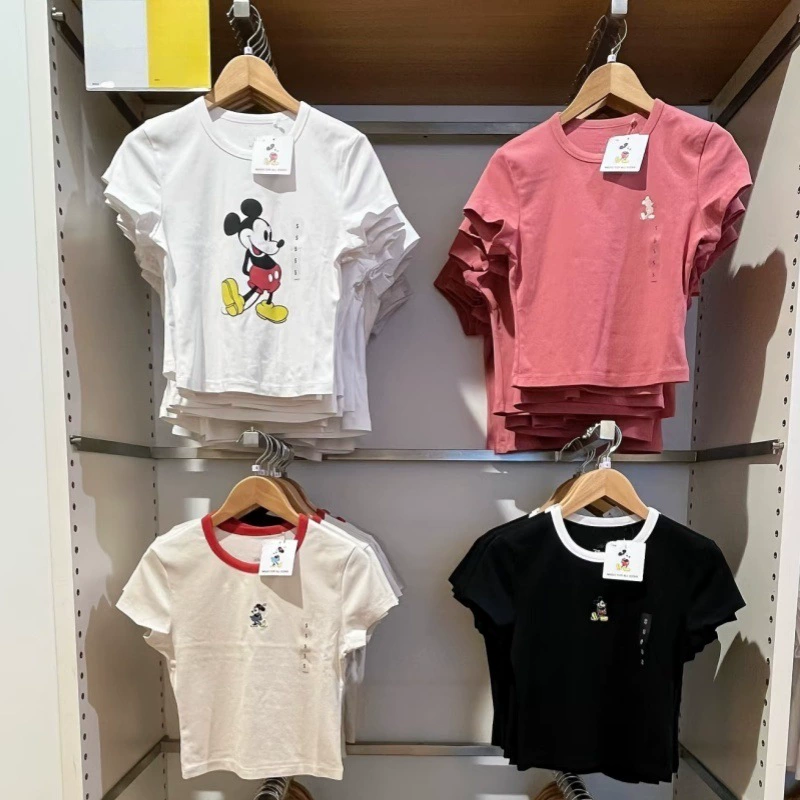 Футболка с короткими рукавами U Микки с принтом 473467 477501 477487 477499