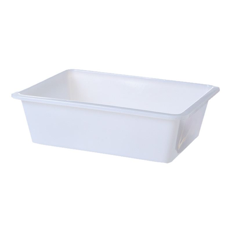 Caja de almacenamiento de plástico rectangular, caja de exhibición de alimentos de lino comercial, congelador de supermercado, marco de caja de preservación blanca