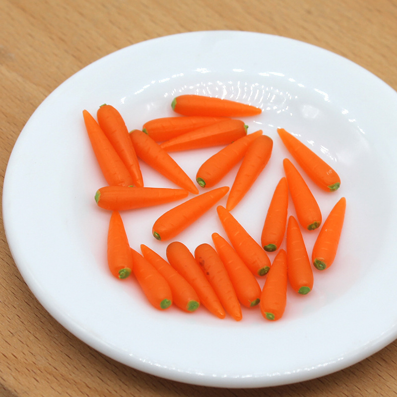 Simulation Food 1.9cm Artificial Carrot diy Super Mini Doll House Dollhouse Scene Accessories Wholesale