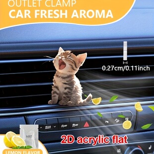 New Acrylic Flat Car Air Conditioner Air Outlet Aromatherapy Decorative Clip Car Perfume