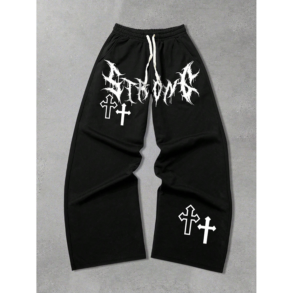 ​Men's Hip-Hop Streetwear Pants – Unisex Baggy Trousers With Drawstring Waist (Urban Fashion Essential)​_viptrois.com