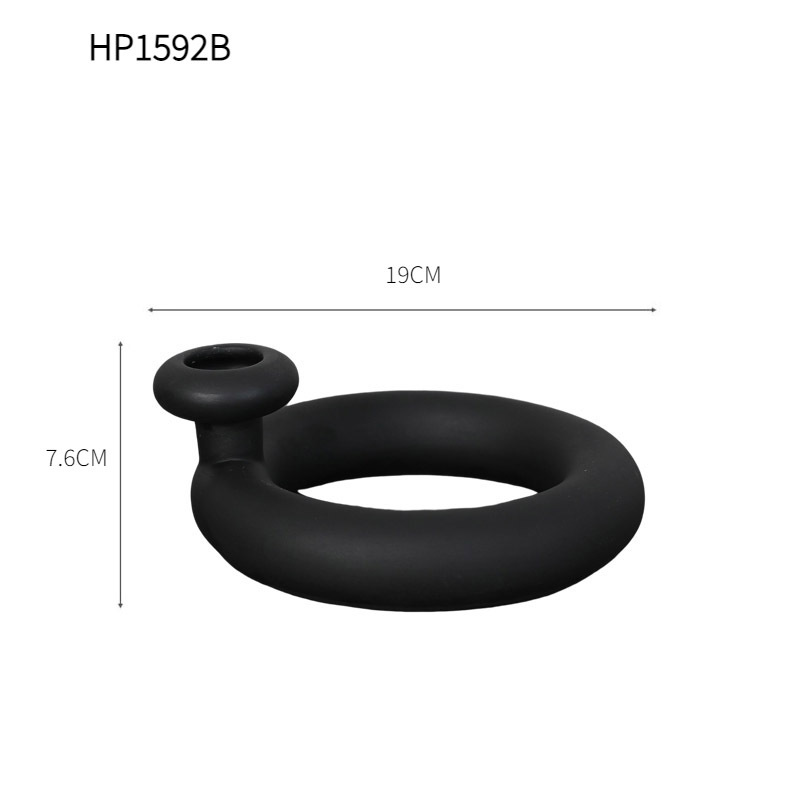 Retro silencioso blanco y negro esmerilado titular de la vela cerámica romántica cena con velas tiro boda accesorios decoración adornos