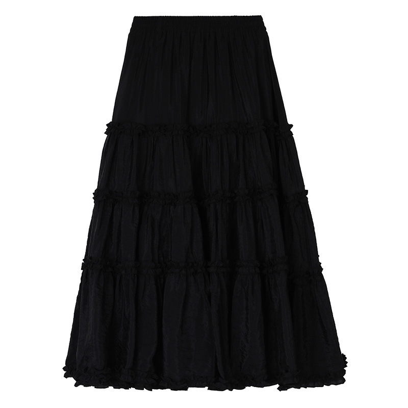 NEIHE内河2025春秋新作 優しい甘さと妖精のような千層ケーキロングスカート レディース 250016
