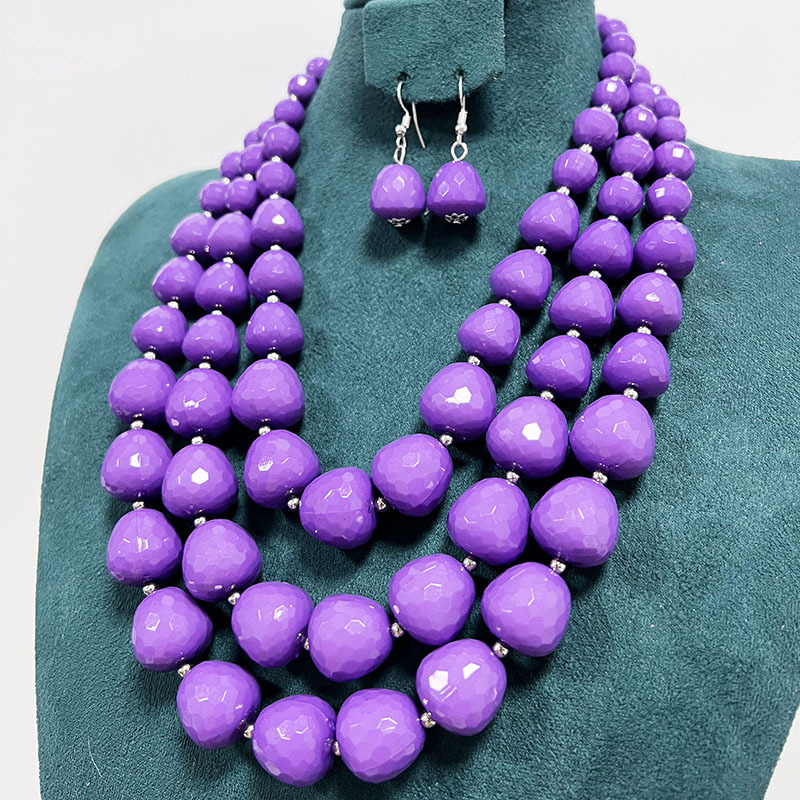 170g Weight Earrings, Necklace Classification 1 Set Quantity Holiday Occasion Acrylic Material Solid Color Pattern Unisex Gender Irregular Design Exaggerated Style Exaggerated Solid Color Arylic Irregular Unisex Earrings Necklace 2