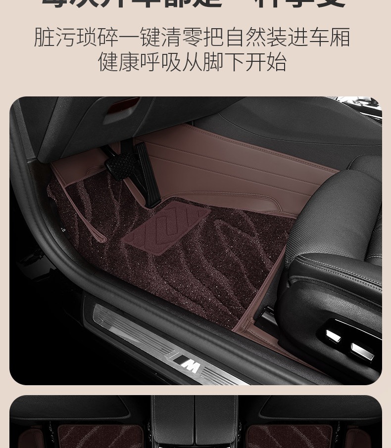 Suitable for car upper layer starry sky carpet floor mats, driver's seat replacement carpet, waterproof and wear-resistant, for rear, driver's and passenger's seats, and the entire vehicle