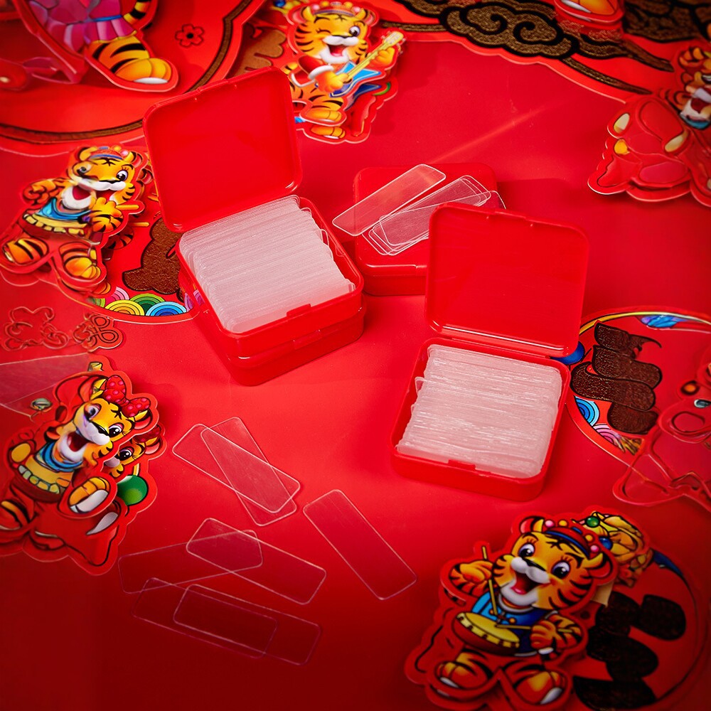 Special Double-Sided Tape for Sticking Couplets, Traceless, Transparent, No Residue, Boxed Double-Sided Tape, Strong Adhesive, Spring Festival Couplets, Sticky Notes