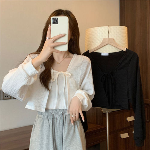 200mm thin ice silk women's large size plus size short sleeve cover-up coat, outerwear, can be worn over a shawl for sun protection