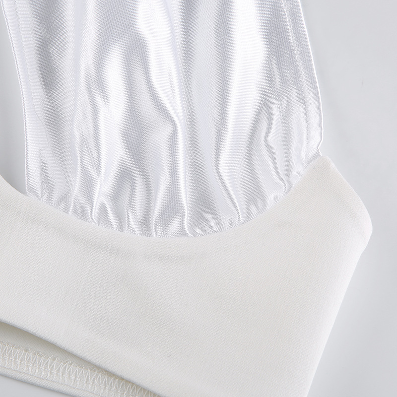 solid color hollow irregular cross strap tops sexy backless halter tops NSRUI58543
