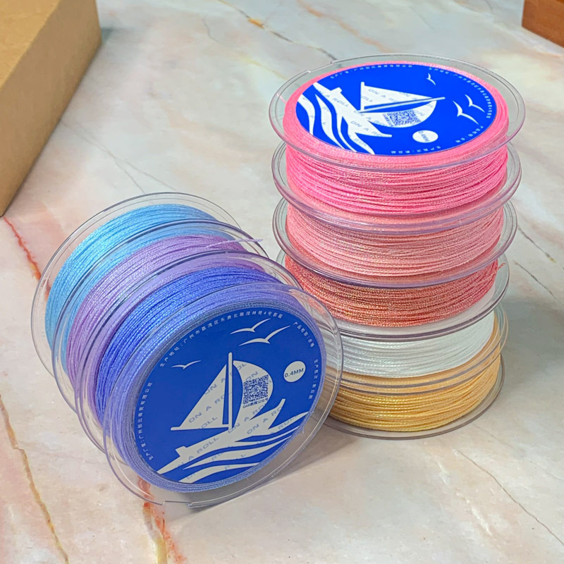 新品6/9股南美蜡线 幻彩蜡金线加蜡彩金编绳线极细手链绳编织专用|undefined