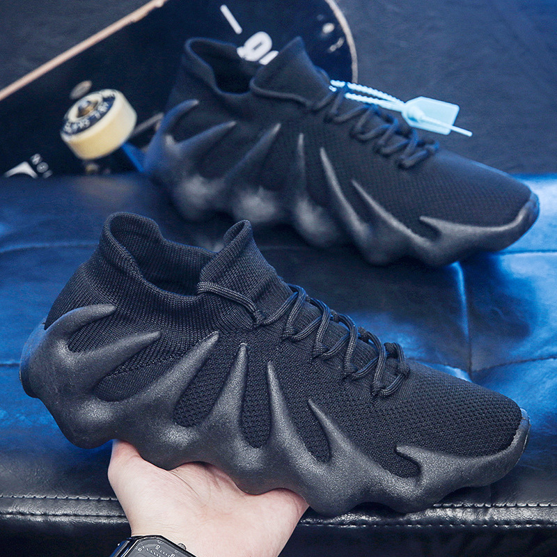 Octopus Men's Shoes 2022 New Spring Mesh Flying Weaving Breathable Student All-match Deodorant ins Explosive Shoes for Men