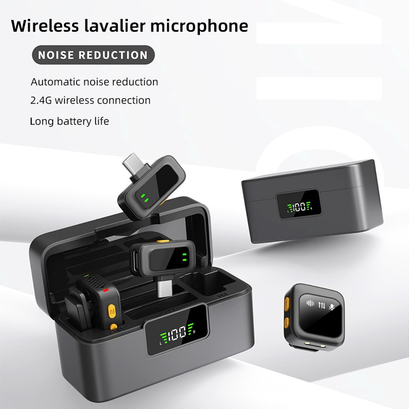 New cross-border live broadcast video dual microphone dual receiver…