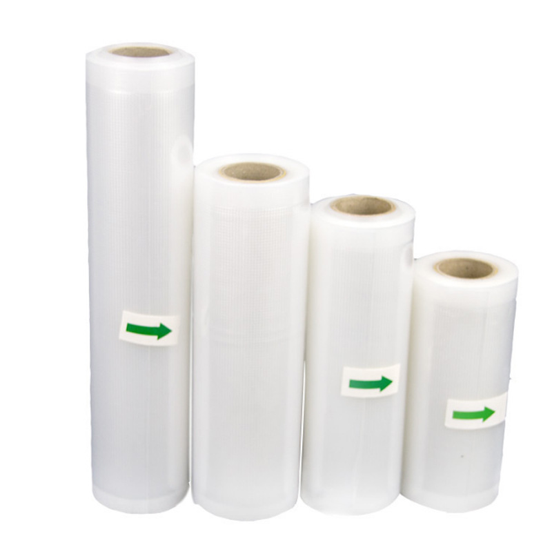 Bolsas de vacío texturizadas para alimentos, sellado doméstico, bolsas transparentes para conservación de cocina, bolsas de vacío de nylon coextruido de siete capas.