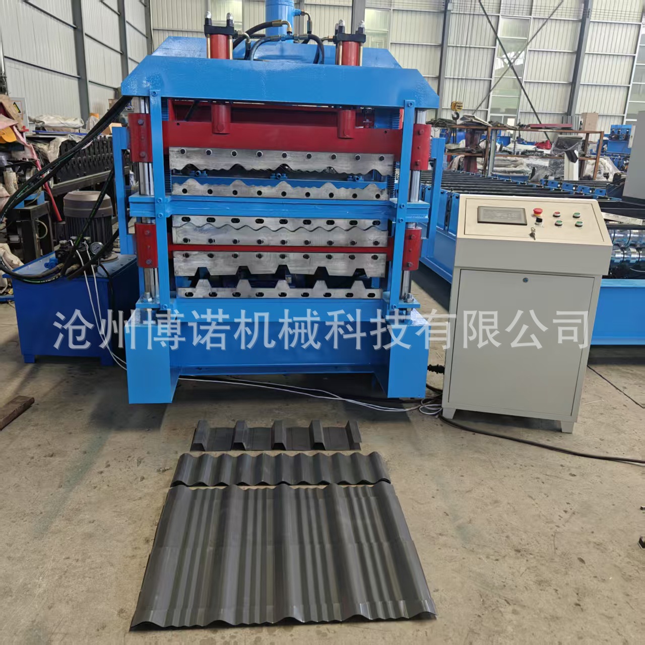 Máquina de prensado de láminas de aluminio, equipo de conformado en frío trapezoidal de tres capas con ondas de agua, totalmente automático, para perfiles de aluminio y acero de color.