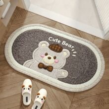 卡通浴室地垫仿编织家用卫生间易打理防滑垫吸水速干硅藻泥地垫