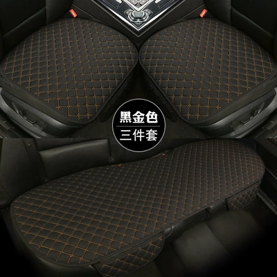 linen single seat + backrest for the — Four Seasons Pad - three-piece-set-in-black-and-gold-universal