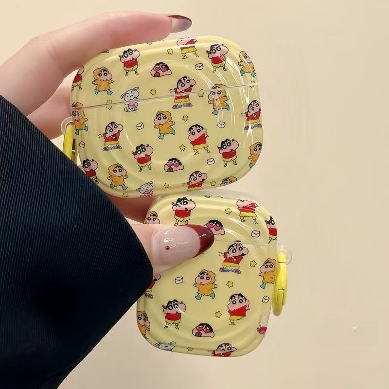 Aplicable a Apple Airpods4 cubierta de auriculares bluetooth pro2 / 3 generación de cartoon suave con ondulación de personalidad encantadora