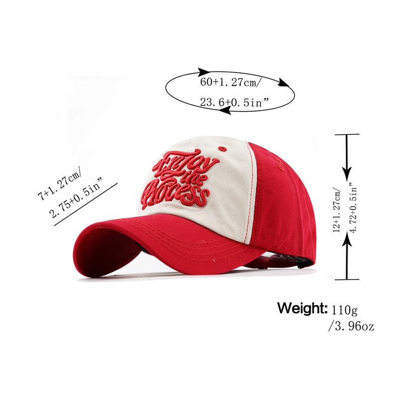 154g Weight Baseball Cap Hats Type Casual, Outdoor, Daily Occasion Cotton Material Letter Pattern All Seasons Season Unisex Gender Modern Style Style Curved Eaves Rim Unisex Modern Style Letter Curved Eaves Baseball Cap 无