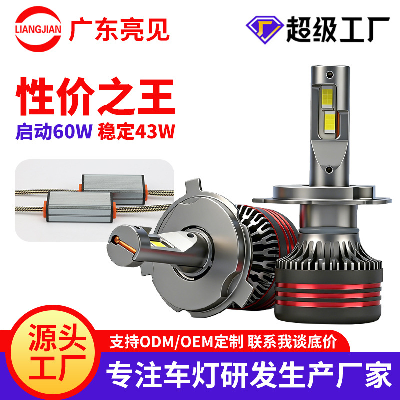 High Cost-Performance M8Pro High-Power Car Led Headlights, Super Bright H7 Motorcycle Bulbs, H4 Export Cross-Border Hit