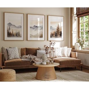 Watercolor Natural Scenery Forest Canvas Decorative Painting Core Poster Without Frame for Foreign Trade Export, Suitable for Living Room, Bedroom, and Hotel