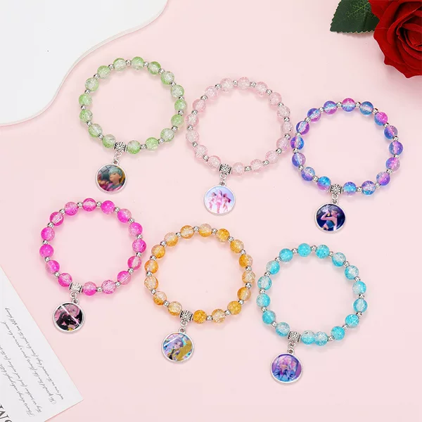Cross-Border New Product K-Pop Demon Hunter Girl Group Trio Demon Hunter Ice Cracked Beads Bracelet