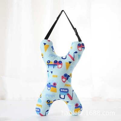 Headrest X-Shaped Pillow for Kids in - x-blue-truck
