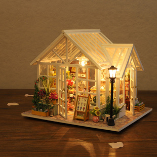 DIY Cabin M009 Sosa Flower Shop 3D Miniature Mini Scene House Model Ornaments Toy